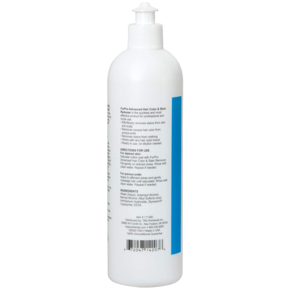 ForPro Advanced Hair Color Stain Remover on clothing preventing dye marks during sessions.