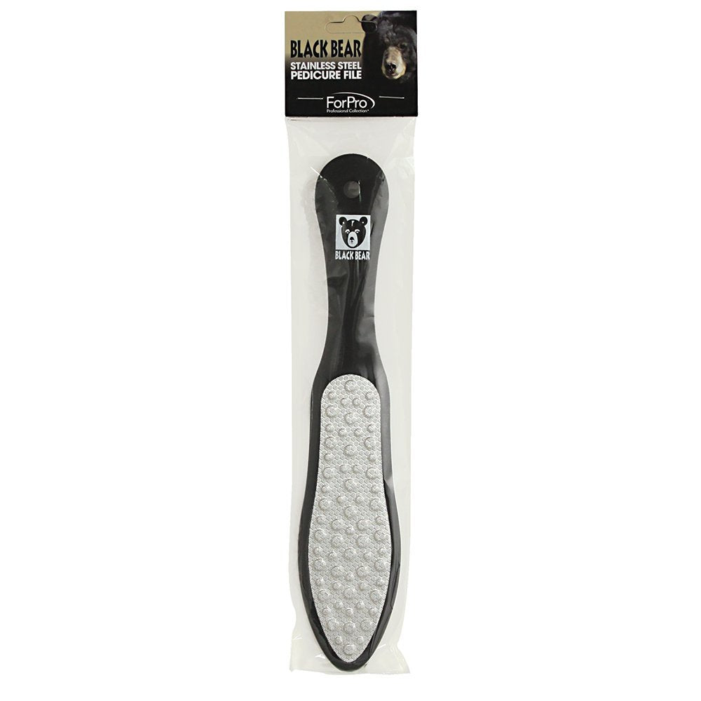 ForPro Black Bear callus remover foot file with soft-touch handle for comfortable grip