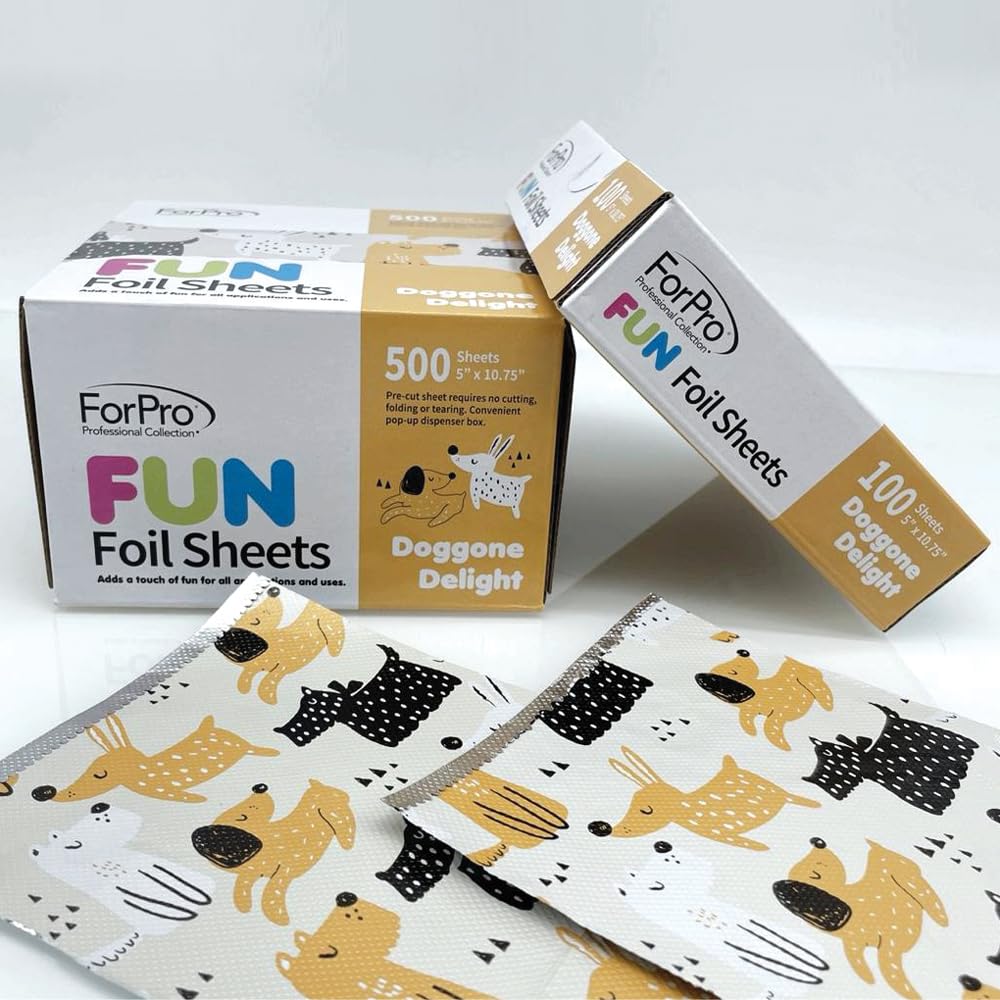 Embossed pattern helps foil grip hair during color and highlighting services.