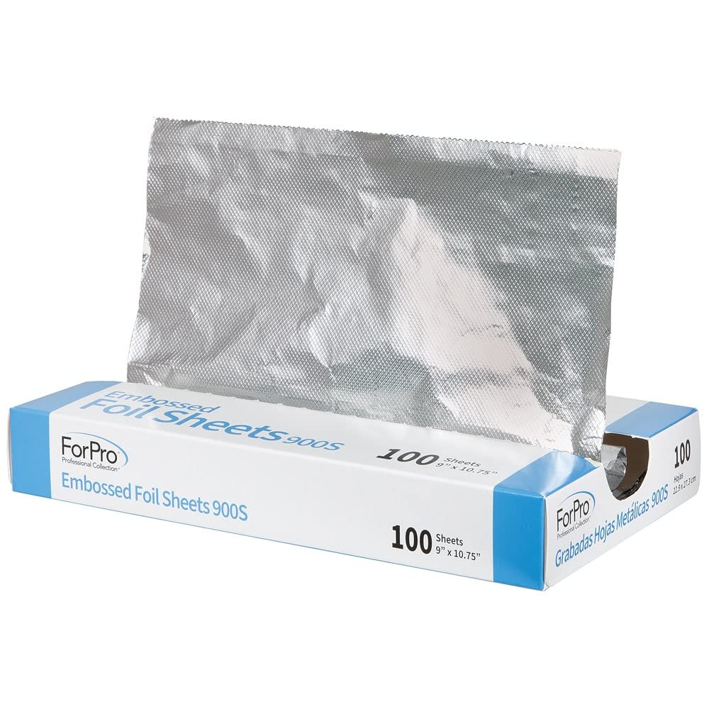 ForPro embossed foil sheets 900S improve grip during hair color application.