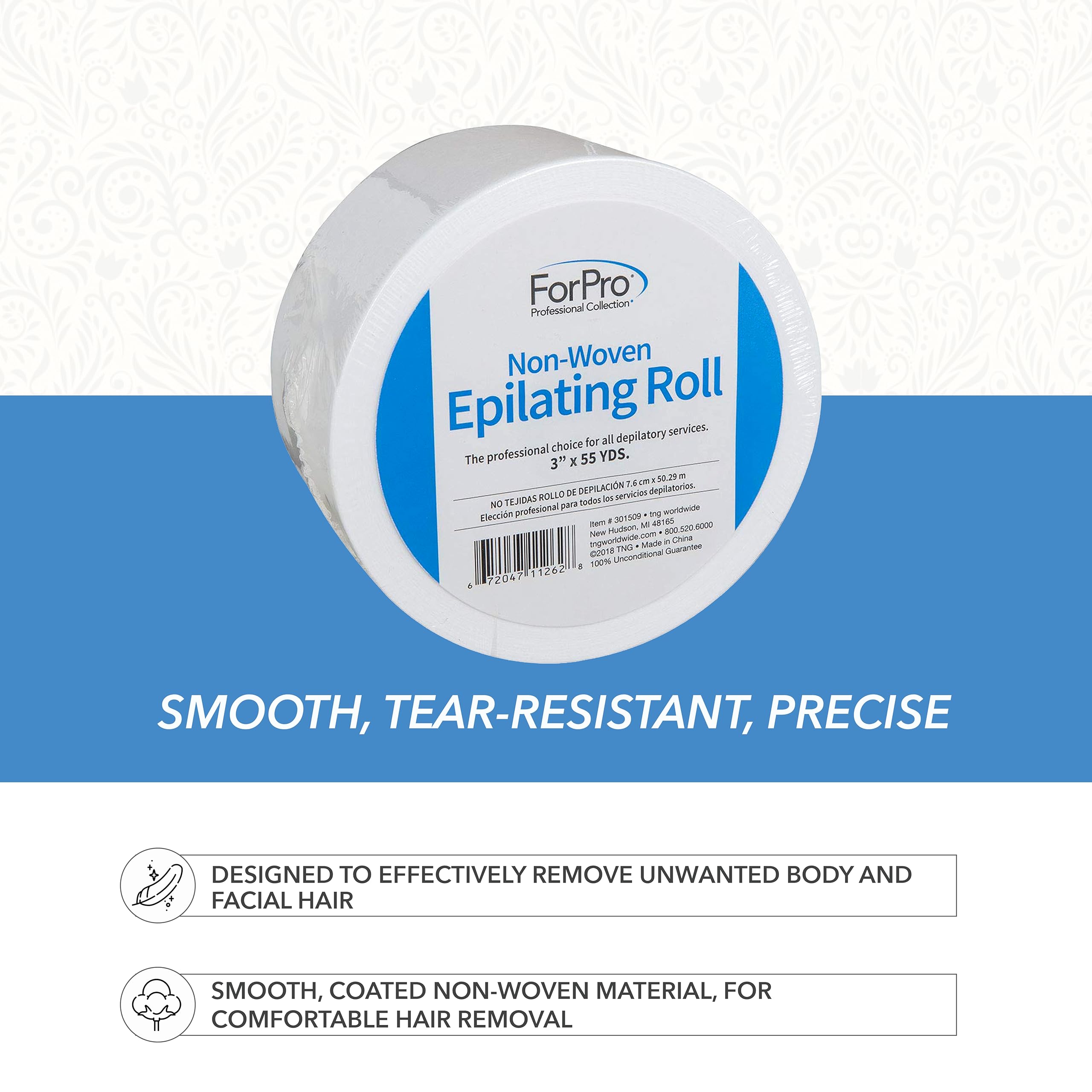 ForPro Epilating Roll for face and body, medium thickness, versatile use.