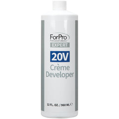 ForPro Expert 20V crème developer bottle showing stable formula for consistent color results.