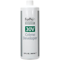 ForPro Expert 30V Creme Developer bottle pour for smooth mixing and even lift.
