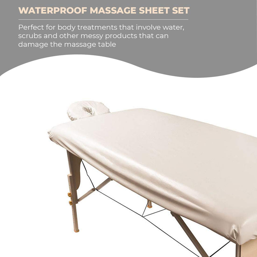 ForPro face rest cover natural closeup shows snug fit for clients.