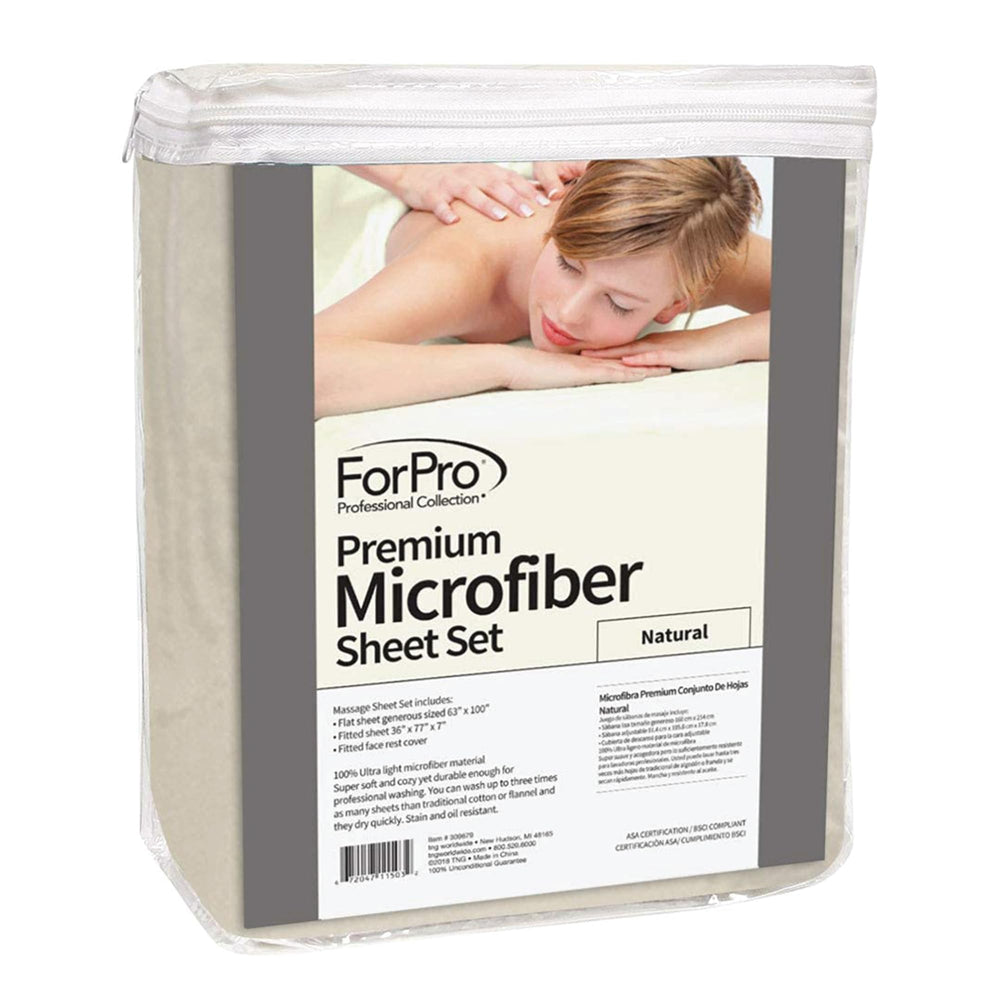 ForPro face rest cover natural, improves hygiene and easy cleaning between clients.