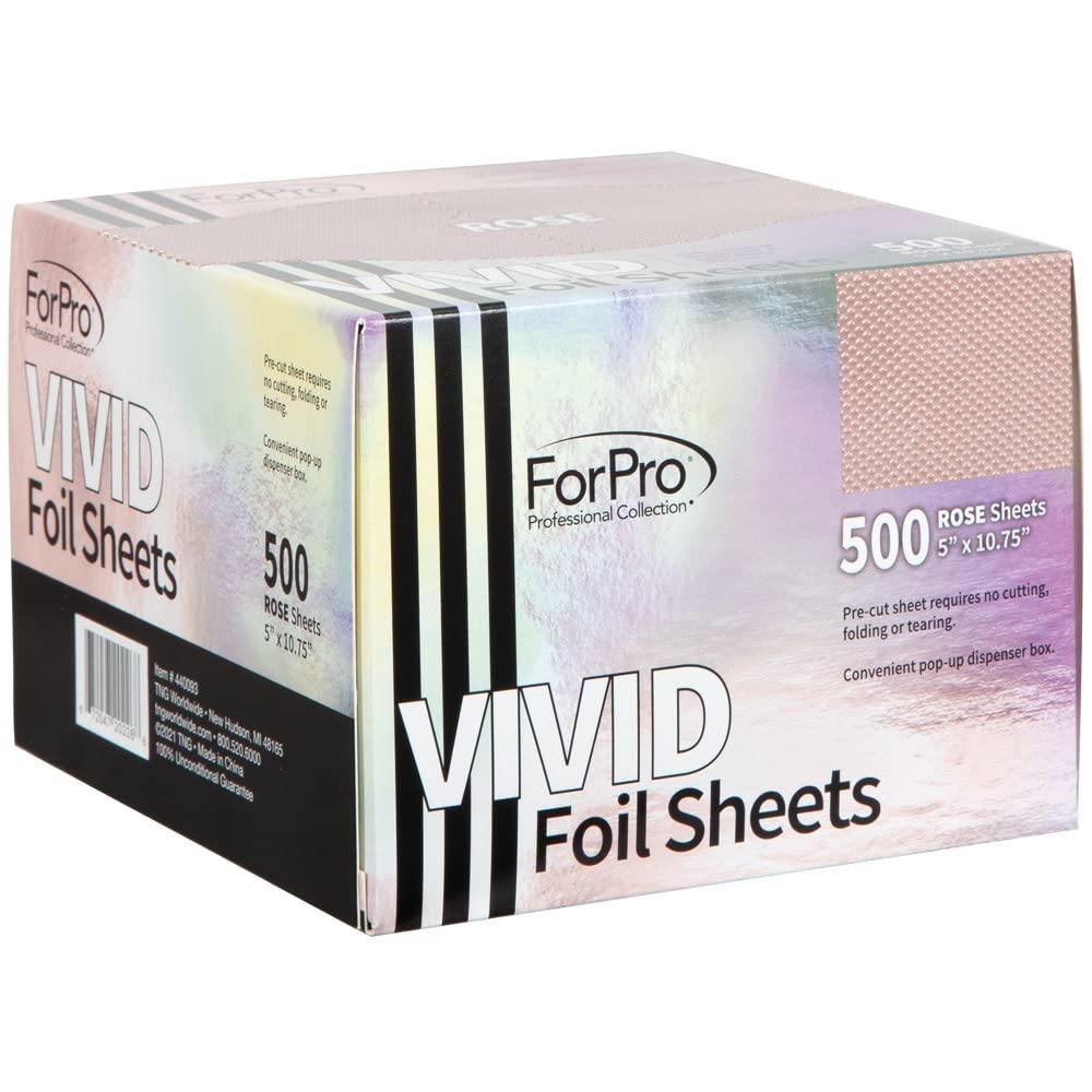 ForPro embossed rose foil design improves grip during highlighting.
