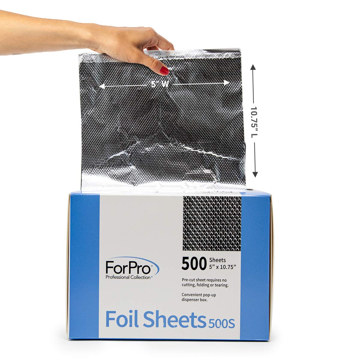 ForPro embossed foil sheets showing embossed texture for better hair grip during coloring.