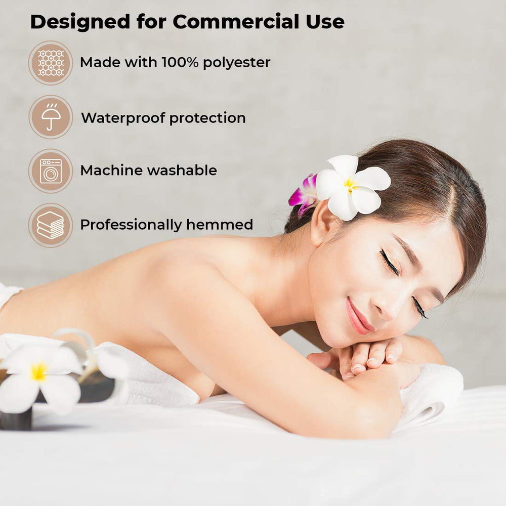 ForPro machine-washable spa sheet shown, easy cleaning after sessions