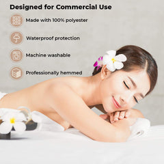 ForPro machine-washable spa sheet shown, easy cleaning after sessions