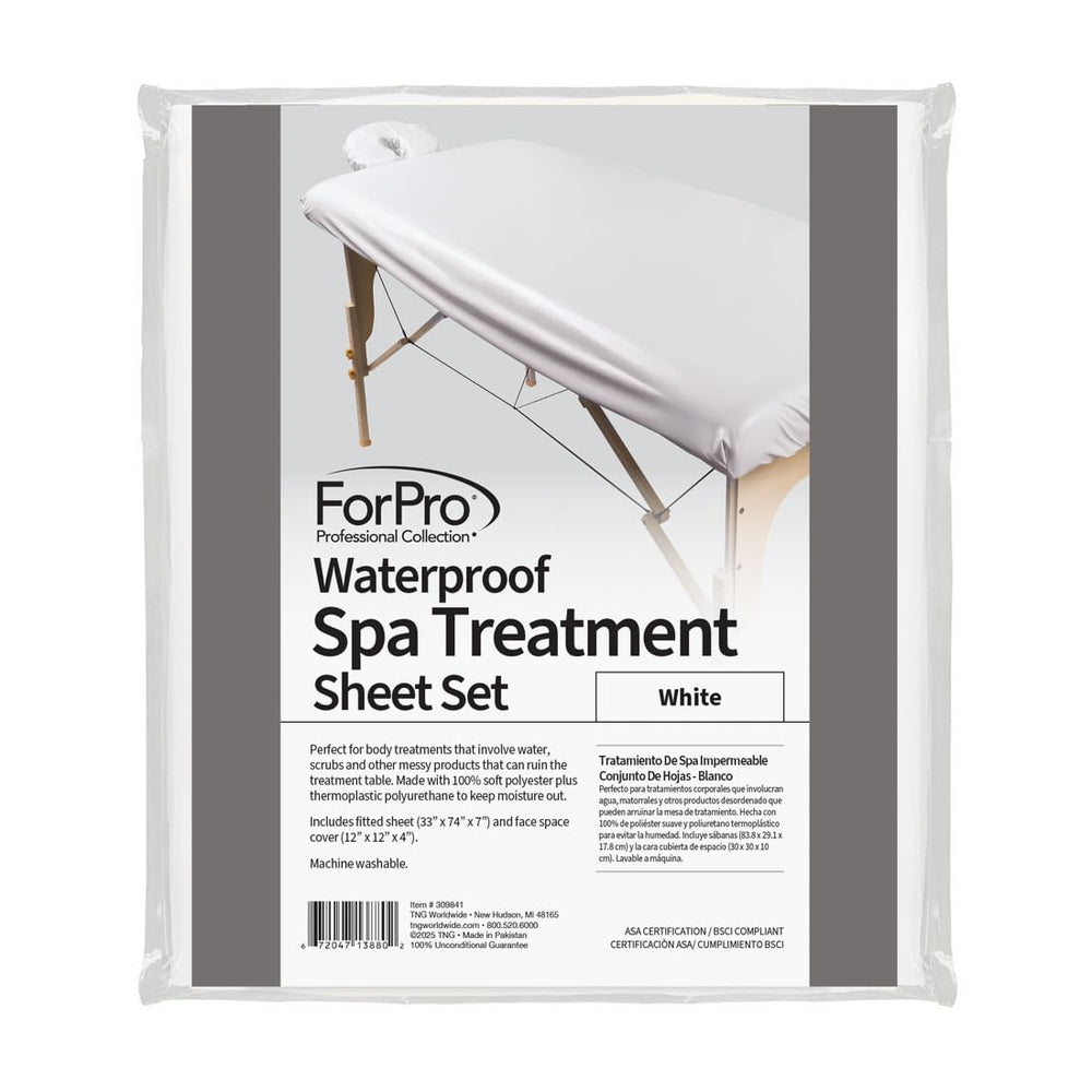 ForPro massage fitted sheet on table provides a secure, tight fit for standard tables