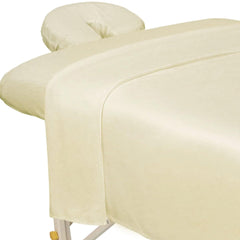 ForPro massage flat sheet 63x100 in natural, protects tables while adding soft comfort.