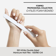 ForPro O-Files 100 grit side shown for material removal on nails.