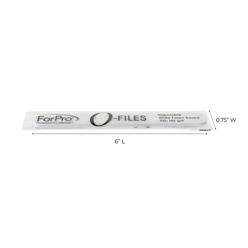 ForPro O-Files double-sided nail file with 100/180 grit for versatile shaping.