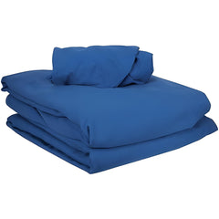 ForPro Ocean Blue fitted sheet on massage table with secure elastic fit