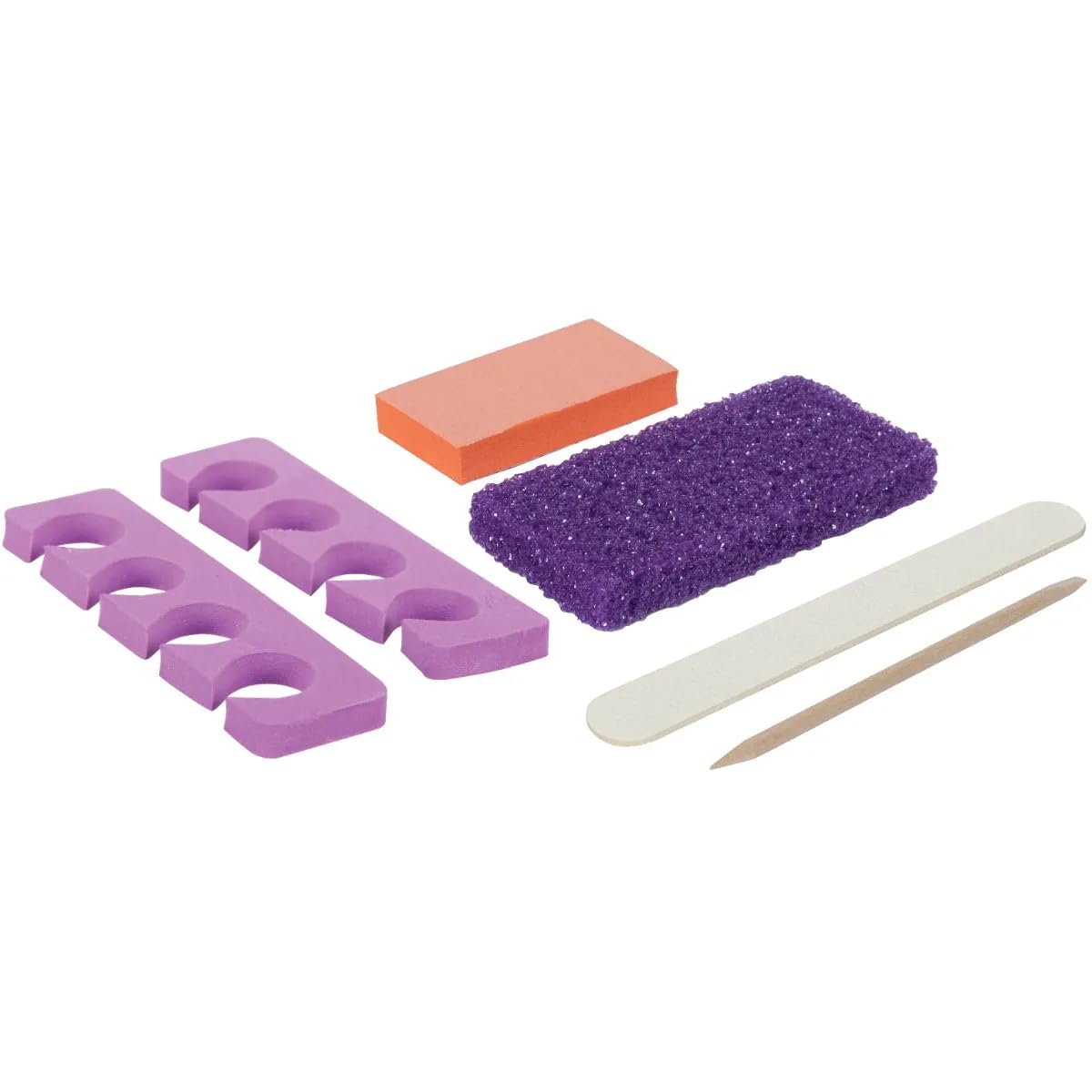 ForPro white wood nail file 80/100 grit provides precise shaping.