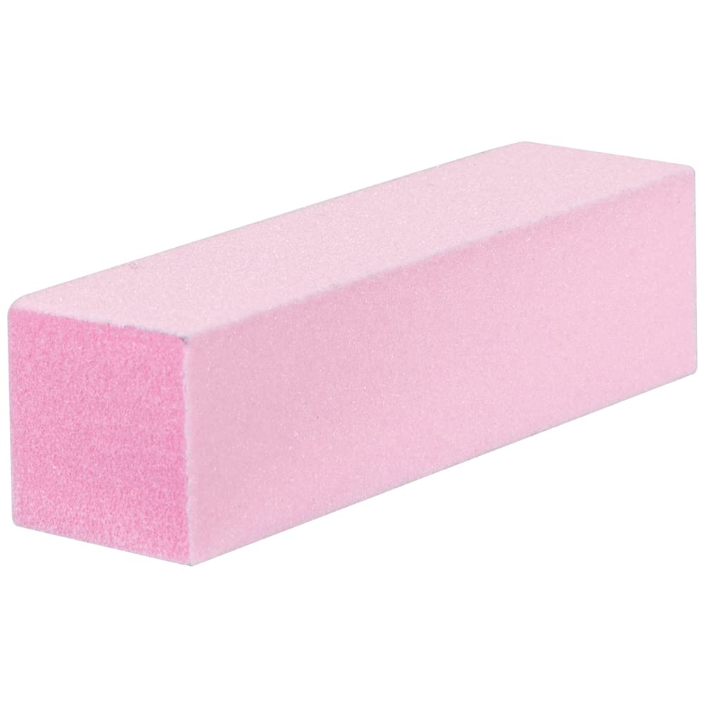 ForPro Pink Pedicure Block three-sided buffer demonstrates versatile buffing.