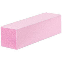 ForPro Pink Pedicure Block three-sided buffer demonstrates versatile buffing.