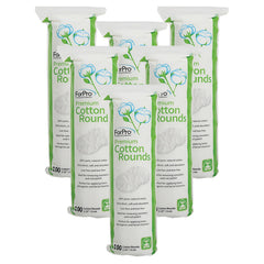 ForPro Premium Cotton Rounds with embossed floral design for gentle makeup removal