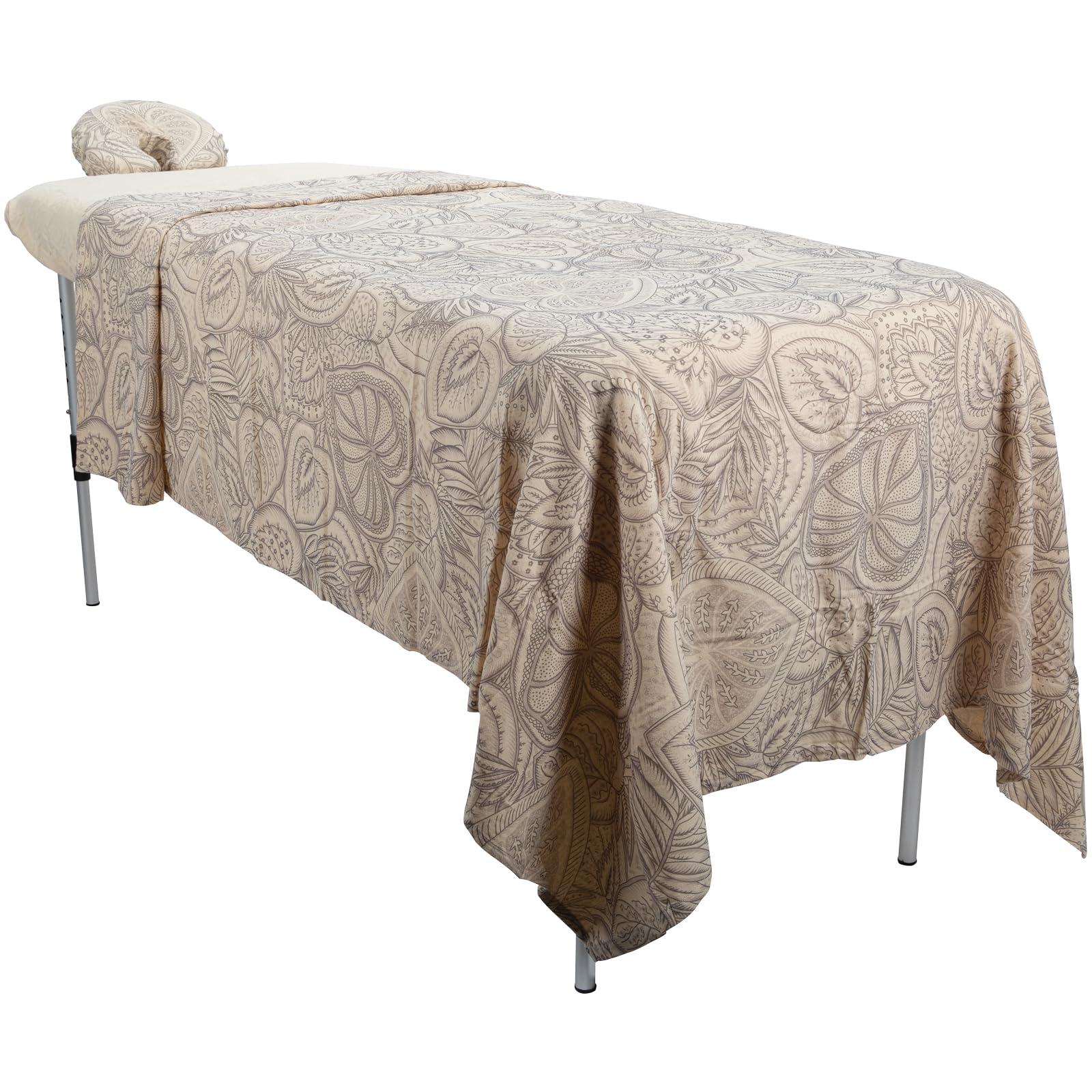 ForPro Island Tranquility fitted sheet with secure elastic for table fit