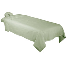 ForPro Premium Flannel Sage face rest cover helps keep the table clean and professional