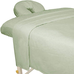 ForPro Premium Flannel Sage flat sheet offers soft, durable comfort for massage tables