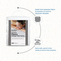 ForPro Premium Fleece Face Rest Cover demonstrates complete table protection and comfort