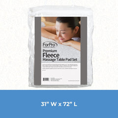 ForPro Premium Fleece Massage Pad with reinforced edges and strap for secure fit