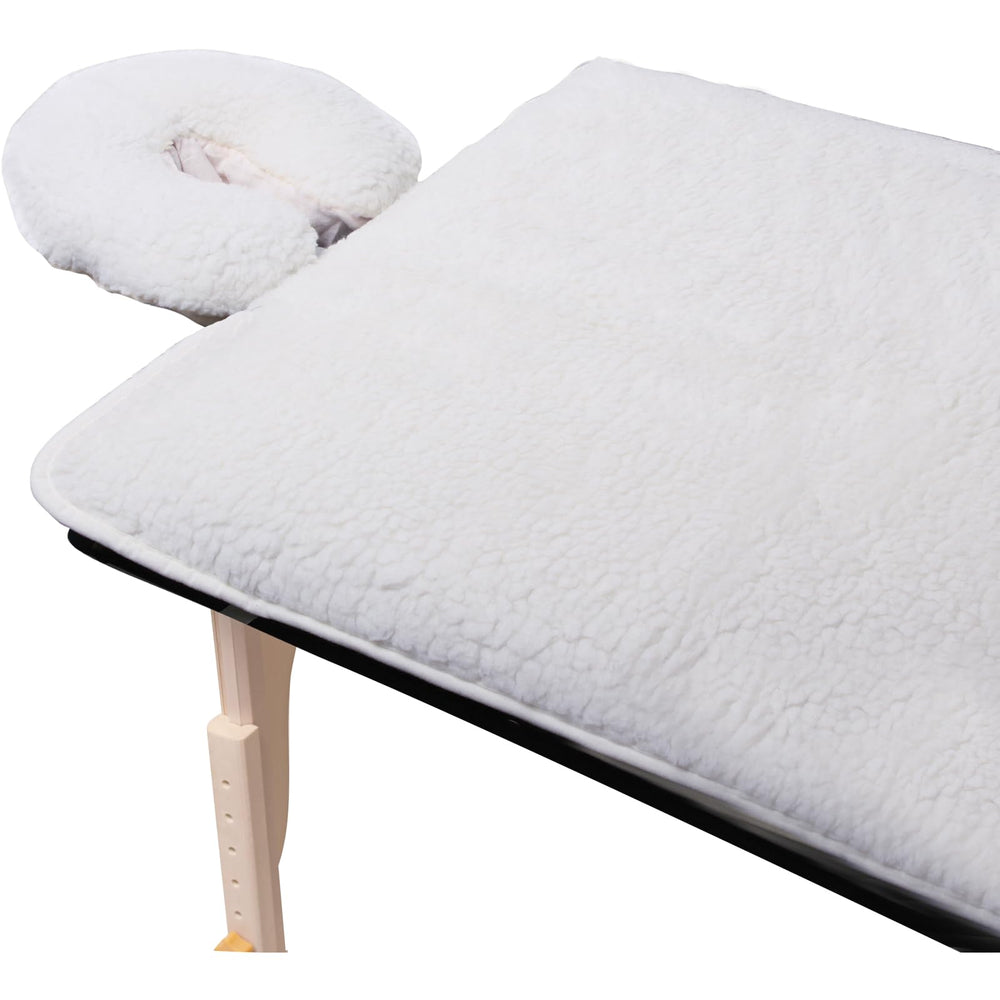 ForPro Premium Fleece Massage Pad top view shows hypoallergenic comfort for clients
