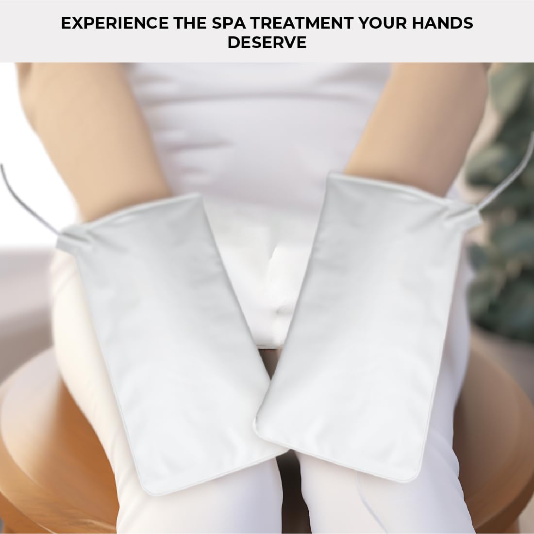 ForPro heated mitts cord setup highlighting 6-foot outlet cord length for flexible use.