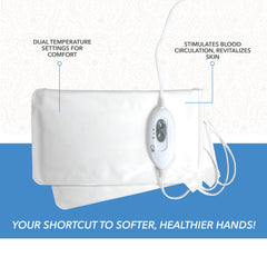 ForPro premium heated mitts during quick warm-up to boost moisturizer absorption.