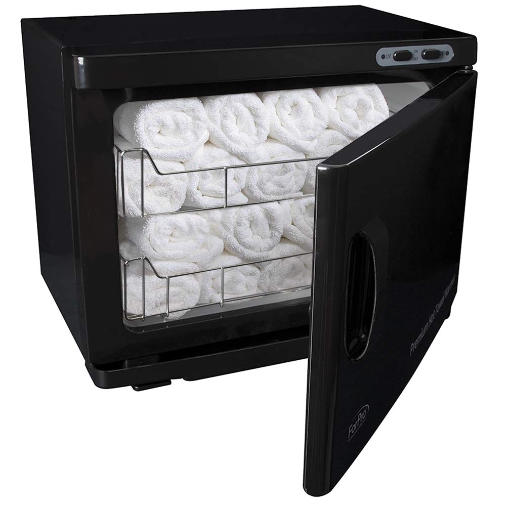 ForPro Premium Hot Towel Warmer open lid showing loading area