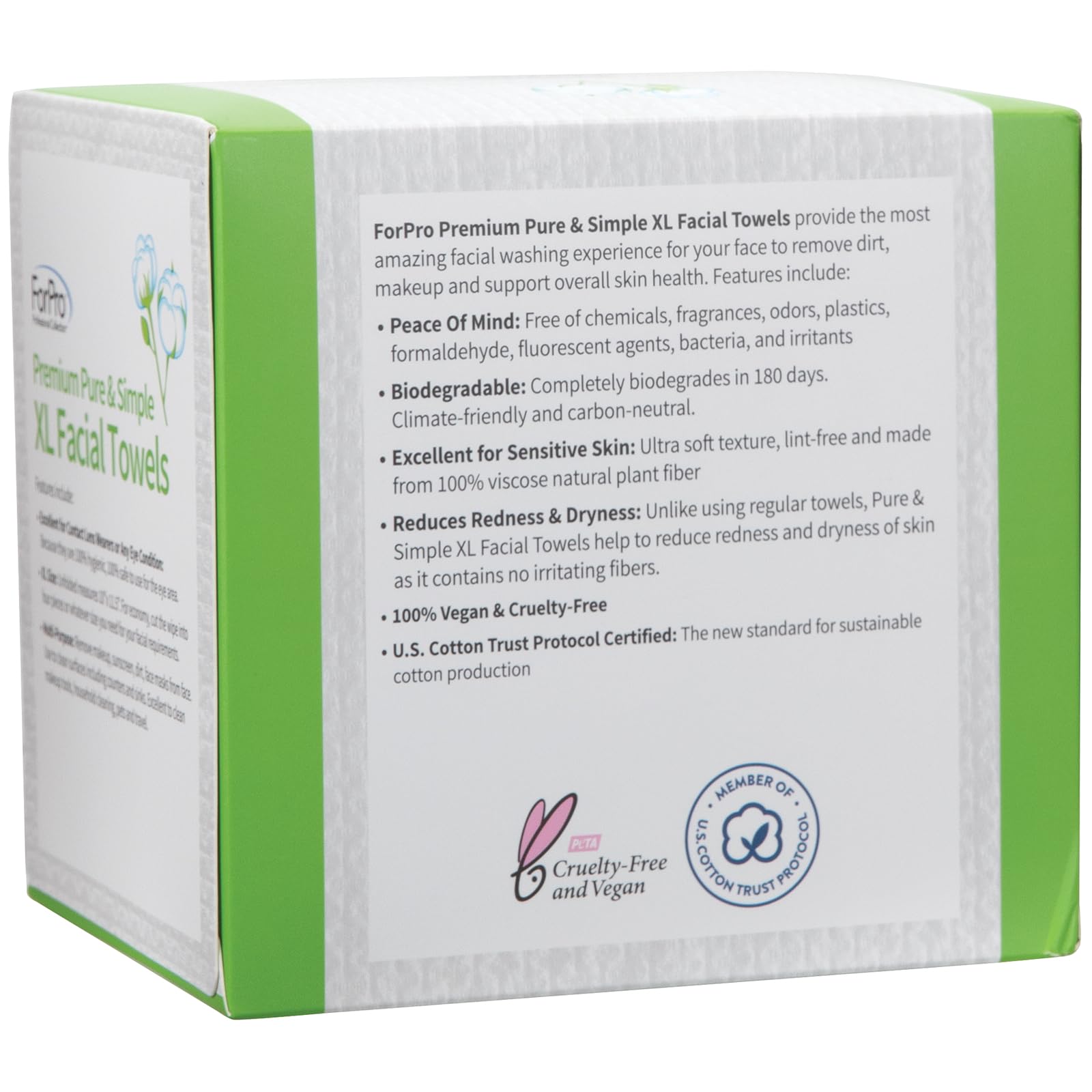 ForPro Premium Pure and Simple XL towels close-up showing soft lint-free fabric.