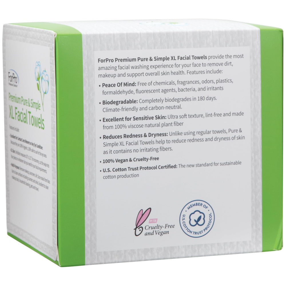 ForPro Premium Pure and Simple XL towels close-up showing soft lint-free fabric.