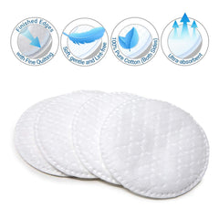 ForPro Premium Stitched Cotton Rounds makeup remover in use for face