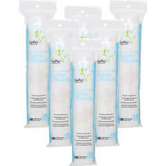 ForPro Premium Stitched Cotton Rounds 600-count pack, durable and lint-free for gentle makeup removal