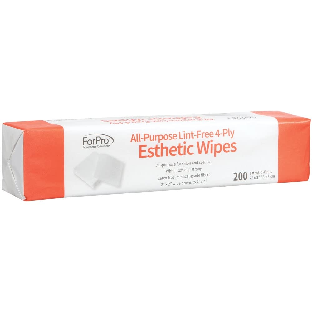 ForPro Professional Collection 2x2 inch wipes unfold to 4x4 for versatile spa use.