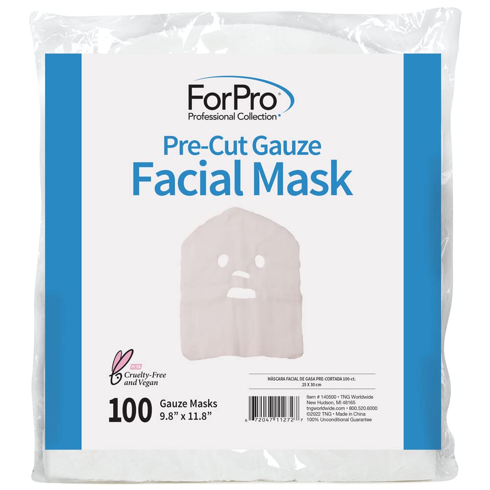 ForPro Professional Collection mascarilla facial para tratamientos de alta frecuencia con gasa.