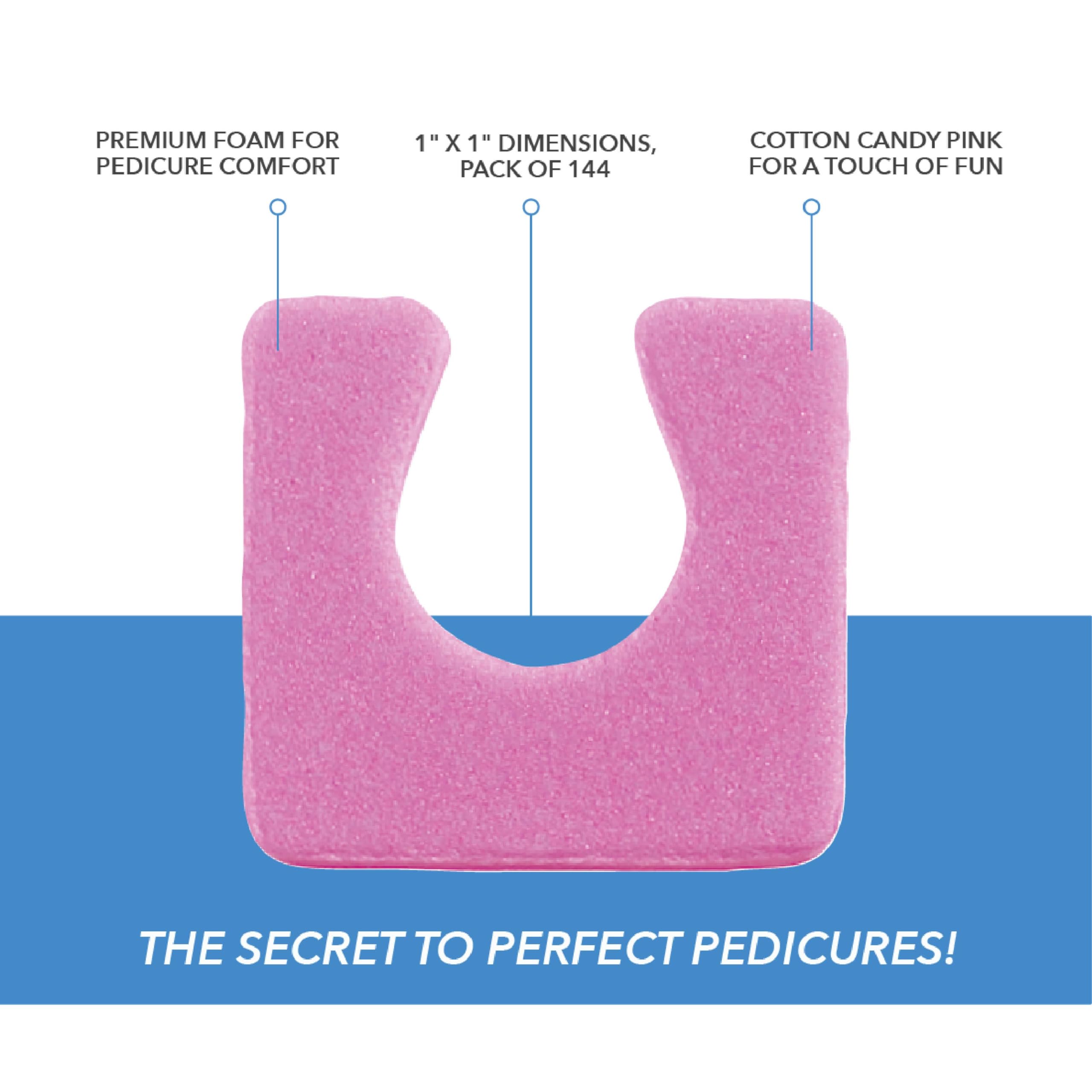 ForPro pedicure toe separators shown for two-per-foot placement