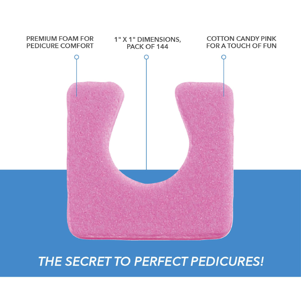 ForPro pedicure toe separators shown for two-per-foot placement