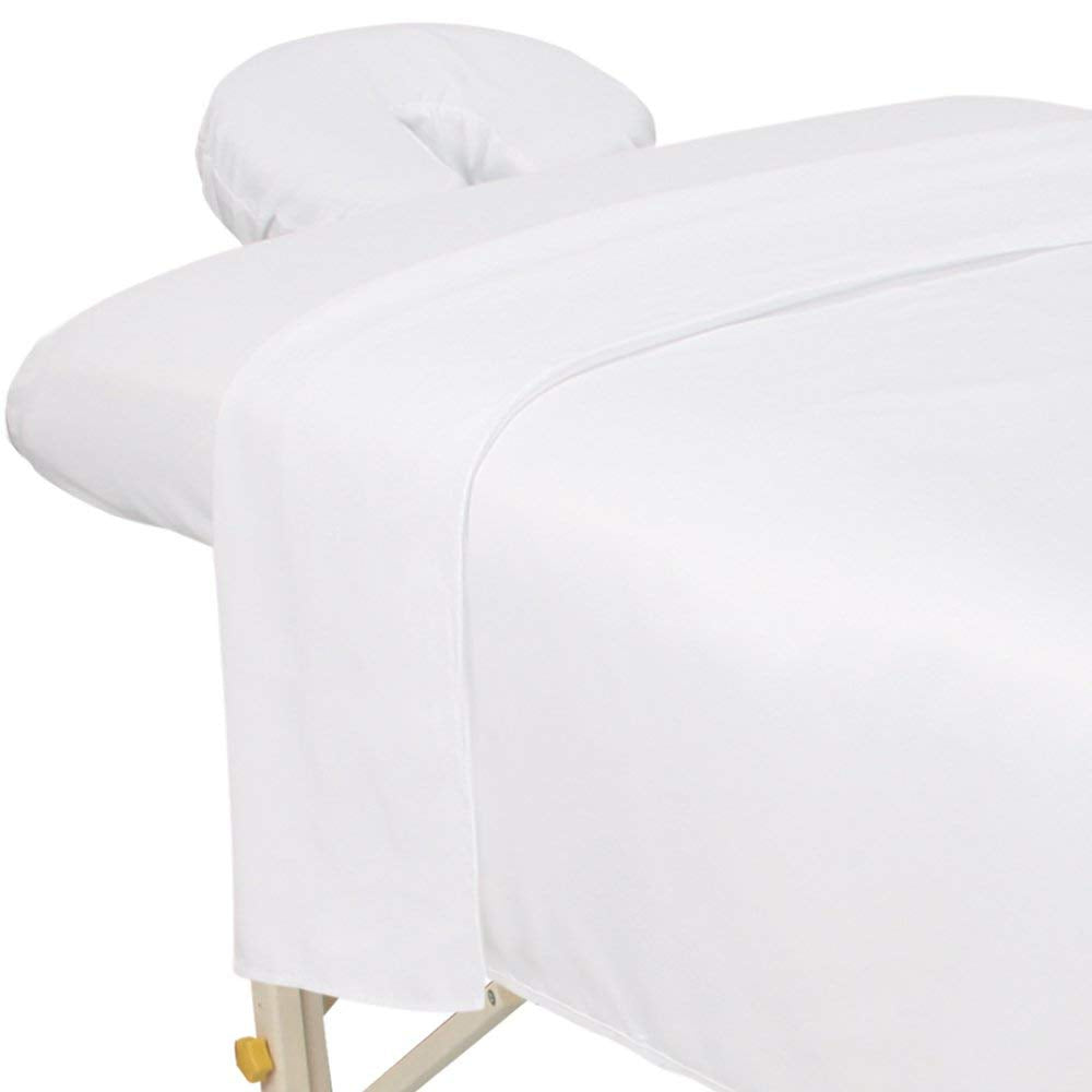 ForPro Professional Collection premium microfiber massage flat sheet 63x100, soft and durable.