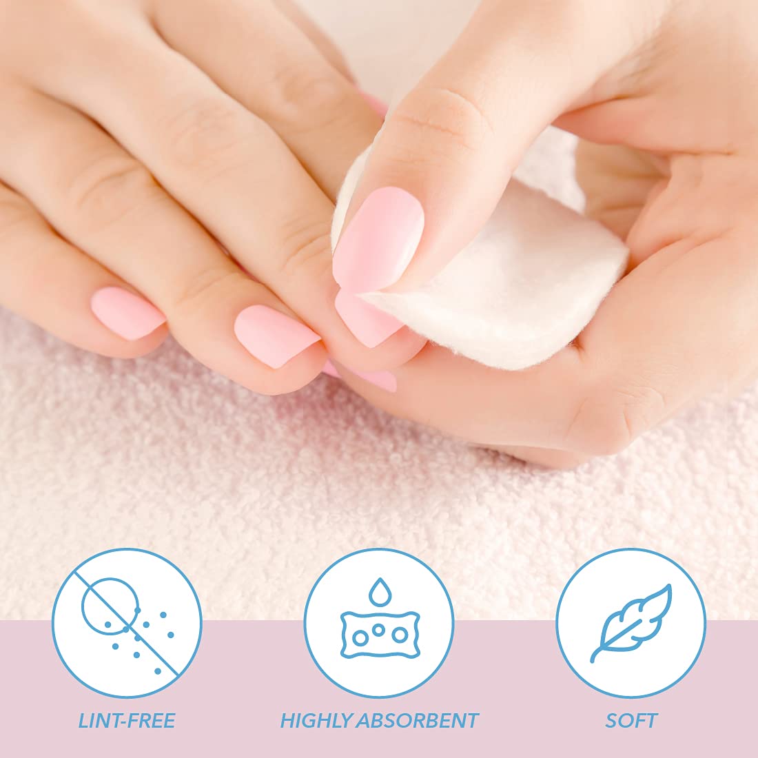 ForPro Professional Collection: toallitas duraderas para quitar esmalte sin pelusa.