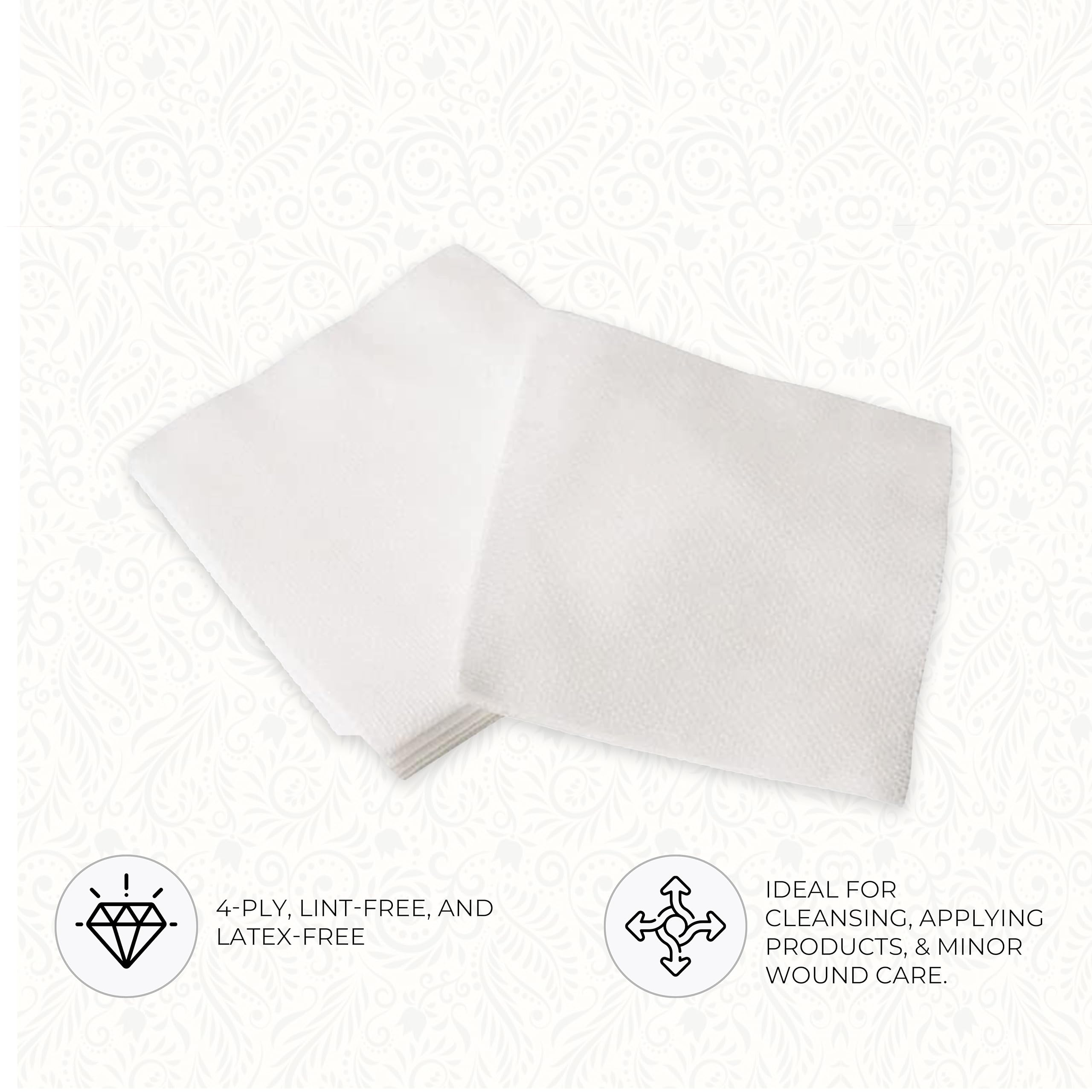 Salon and spa ready latex-free wipes for sensitive skin