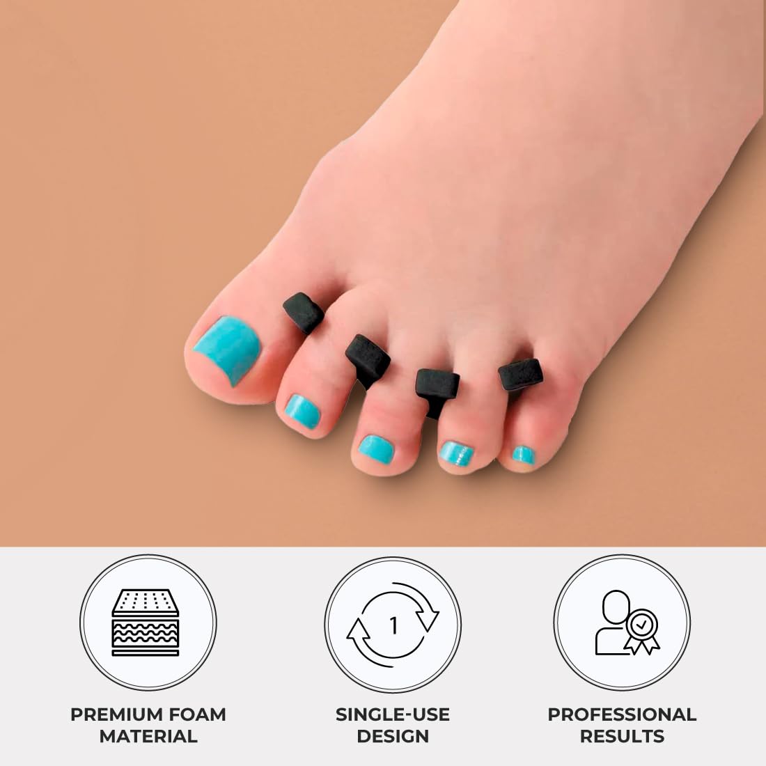 ForPro Sole Toe Separators in a professional salon setup