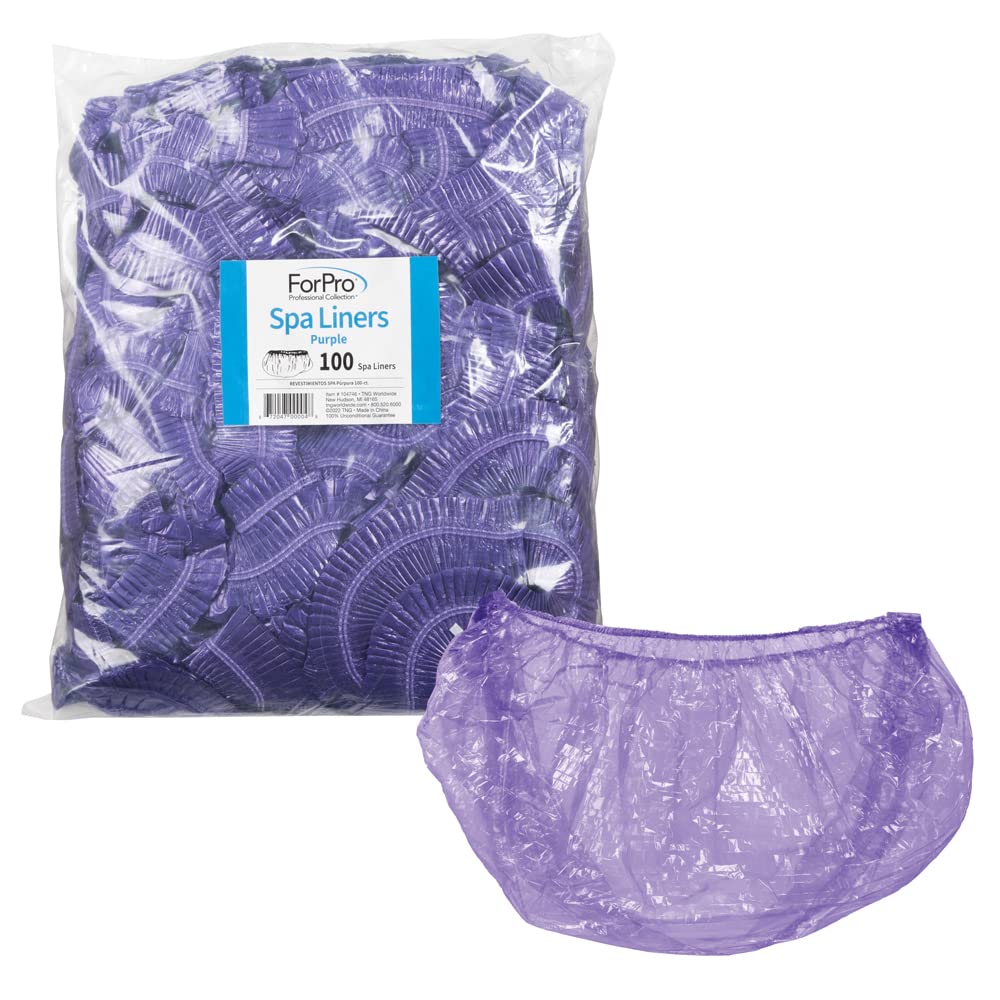 ForPro Spa Liners fit all pedicure spas, purple for hygienic, ready-to-use sessions