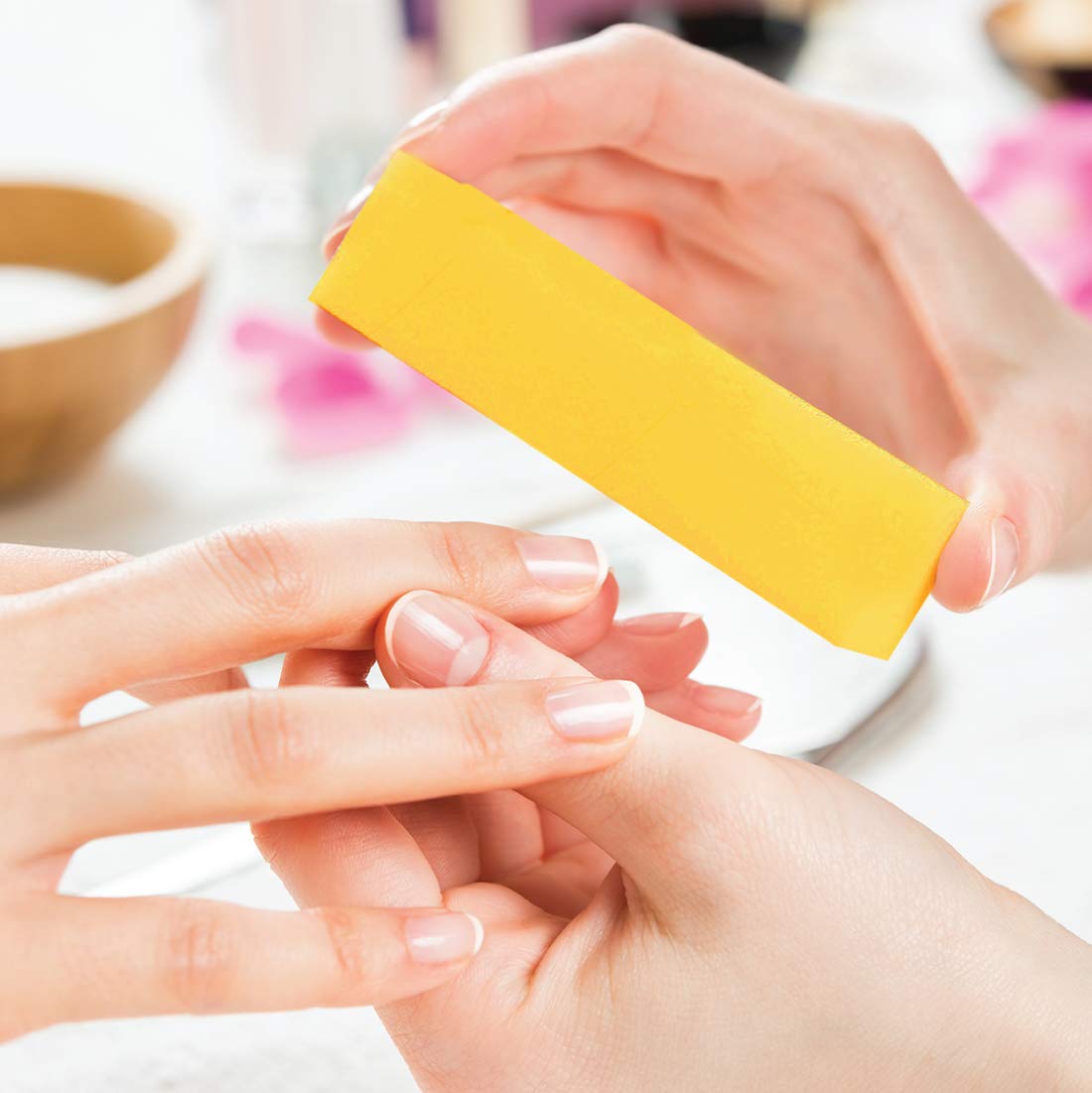 ForPro Ultra Gold Buffing Block 240 grit close-up highlights safe, abrasive texture.