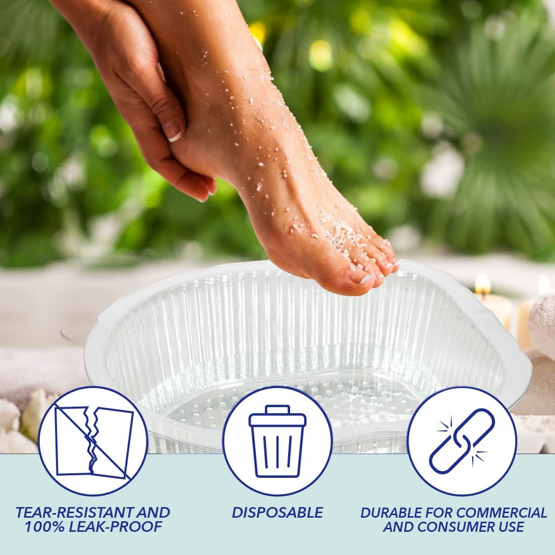 ForPro universal pedi bath liner 6 inch depth supports ample water without overflow
