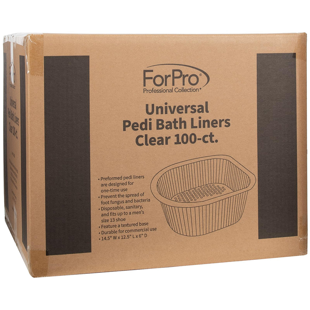 ForPro universal pedi bath liner fit up to size 13 ensures salon versatility