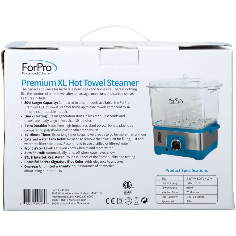 ForPro XL power connection emphasizes distilled water setup for best results.