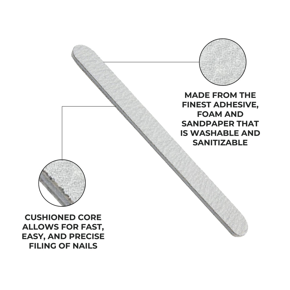 Cushioned-core design reduces fatigue during filing.