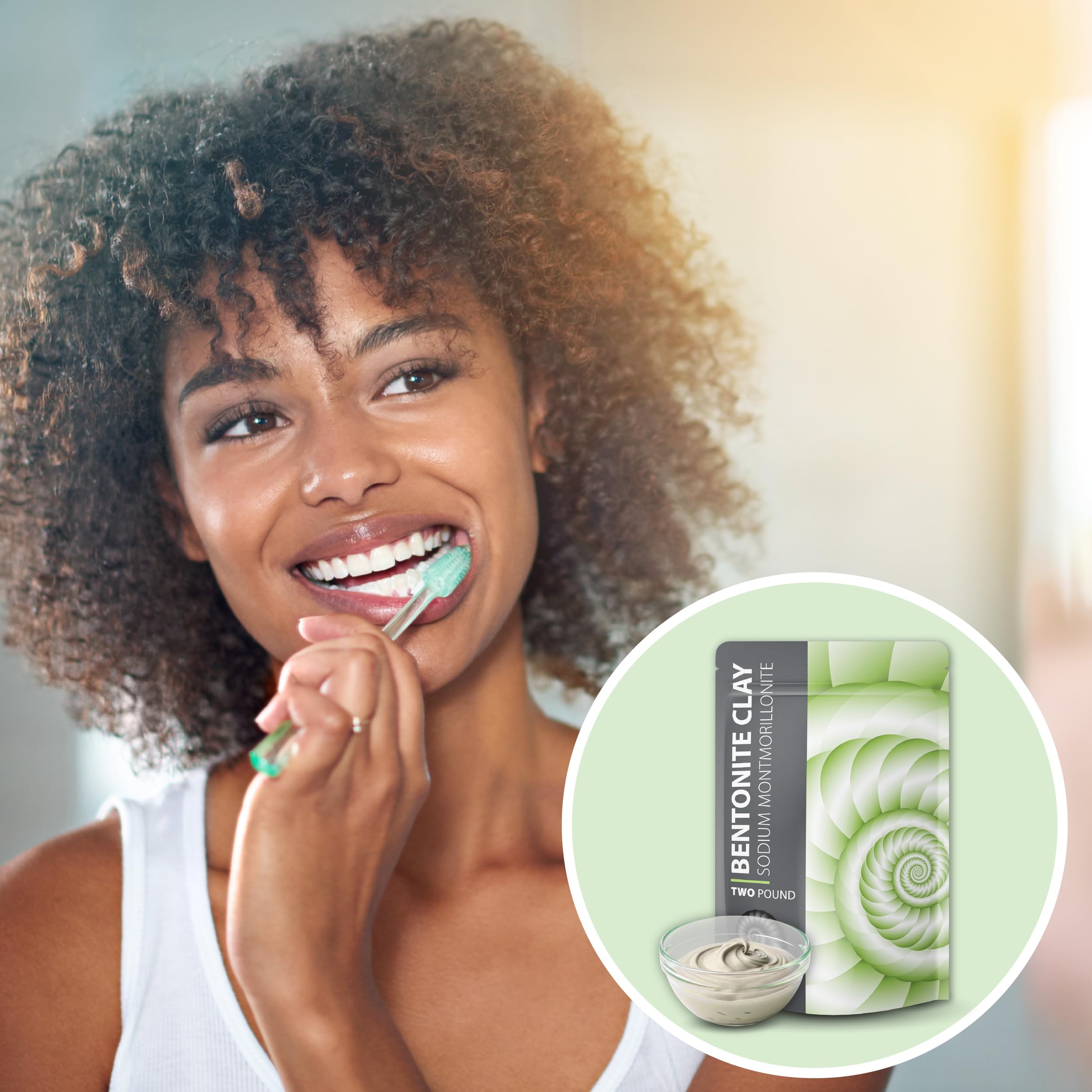 FOSSIL POWER Bentonite, hecho en EE. UU., calidad y empaque seguro.
